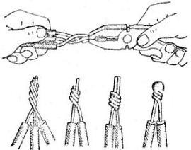 Соединение одножильного и многожильного провода